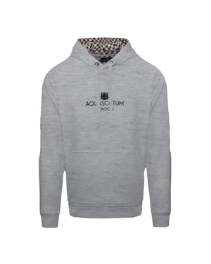 Aquascutum Heren Belettering Hoodie (Grijs)
