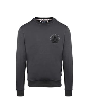 Aquascutum Heren Sweatshirt met lange mouwen en ronde hals (Antraciet)