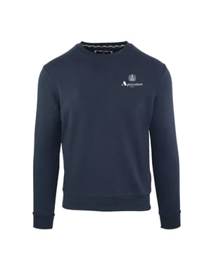 Aquascutum Heren Crew Neck Regular Sweatshirt (Marine)