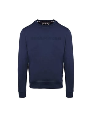 Aquascutum Heren Sweatshirt met geribde kraag (Marine)