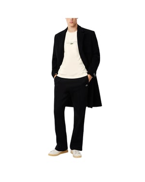 Lacoste Geborduurd Drop Shoulder Sweatshirt met logo voor heren (Wit)