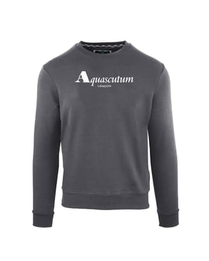 Aquascutum Heren Crew Neck Regular Sweatshirt (Antraciet)