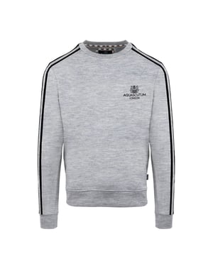 Aquascutum Heren London dubbel gestreept sweatshirt (Grijs)