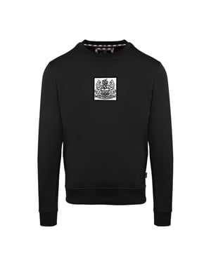 Aquascutum Heren geribbeld sweatshirt (Zwart)