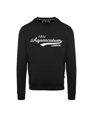 Aquascutum Heren Crew Neck Regular Sweatshirt (Zwart)