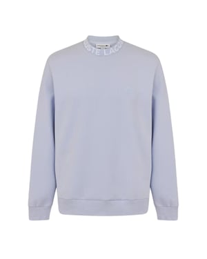 Lacoste Heren Sweatshirt met Opschrift Crew Hals (Lichtblauw)
