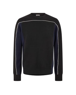 Diesel Heren Wichita Crew Neck Sweatshirt met lange mouwen (Zwart)