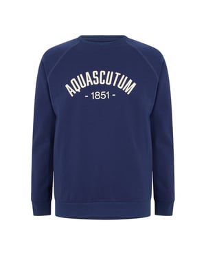 Aquascutum Heren Crest Raglan Sweatshirt (Marine)