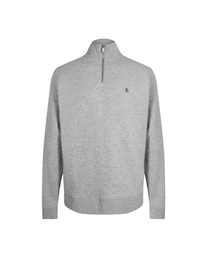 Original Penguin Heren Sticker Pete Sweatshirt met Ruches (Heide-Mergel)