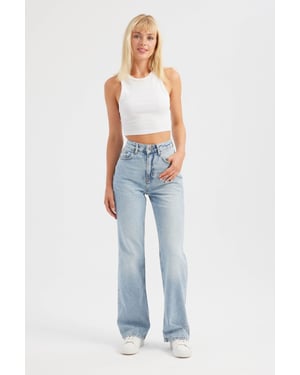 Hoge Taille Rechte Jeans