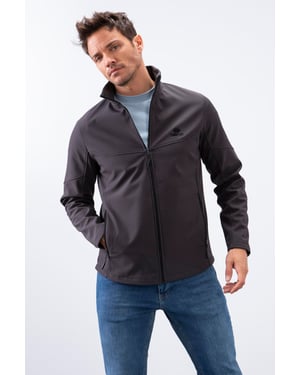 Heren Solid Scuba Zip-Front Jas