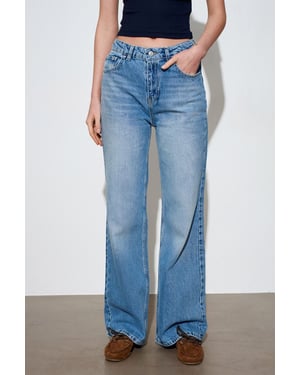 Hoog-Waisted Wijde Jeans van Katoen