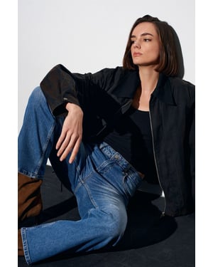 Vrouwen Hoge Taille Wijde Jeans