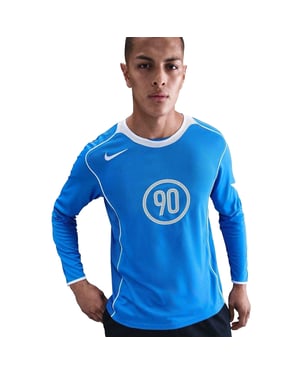 Nike Volwassenen Total 90 Dri-FIT Jersey met lange mouwen (Blauw/Wit)