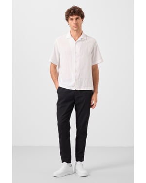 Heren Chinos met Rechte Pijpen van Gabardine