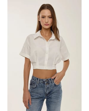 Korte Mouw Crop Shirt