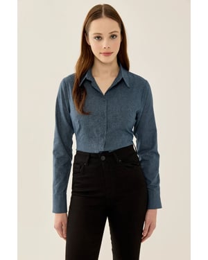 Geruite Knopsluiting Slim Fit Overhemd