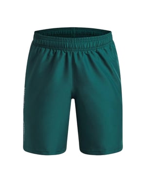 Under Armour Technische geweven korte broek met logo voor jongens (Groen/Wit)
