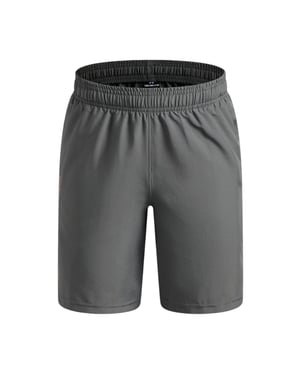 Under Armour Technische geweven korte broek met logo voor jongens (Grijs/Oranje)