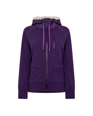 Puma Hoodie met doorlopende rits voor dames, maat 13 (Paars)
