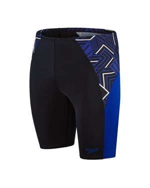 Speedo Heren zwemshort met geometrisch patroon (Zwart)