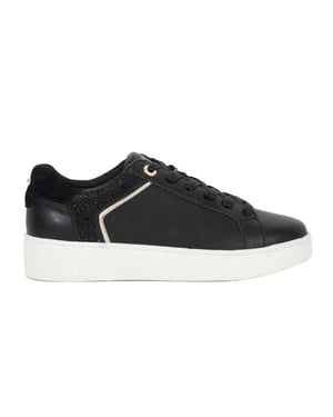 Dune London Dames/Dames Elli Leren Platform Schoenen (Zwart)