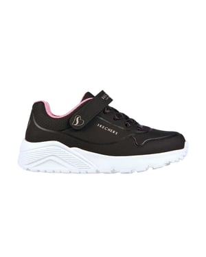 Skechers Meisjessneakers Street Uno Lite met perforaties (Zwart/roze)