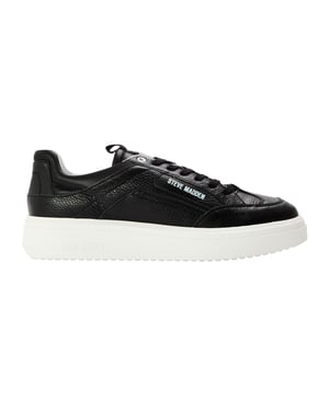 Steve Madden Heren Orlando leren sneakers (Zwart)