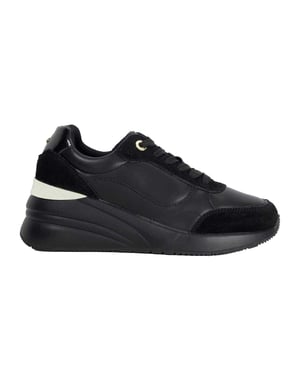 Dune London Vrouwen Elatie Verborgen Leren Sneakers (Zwart)