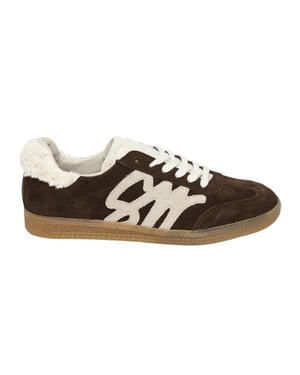 Steve Madden Elora suède sneakers voor dames (Donkerbruin)
