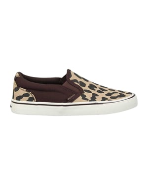 SoulCal Dames-slip-ons van canvas met luipaardprint (Bruin)