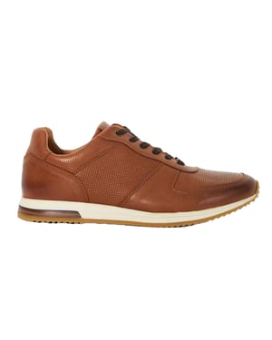 Dune London Heren Trilogy Suède Trainers (Tan)