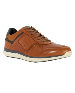 Dune London Torben leren sneakers voor heren (Tan)