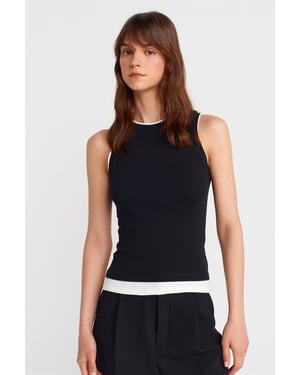 Mouwloze Ribbel Katoenen Blouse