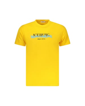 Ice Iceberg Beachwear Logo Geel T-shirt