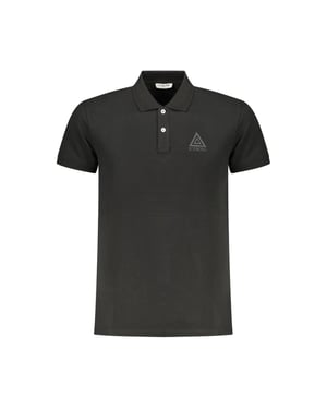Zwarte Poloshirt Met Logo Van Een Ijsbergdriehoek
