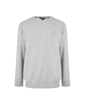 True Religion Heren-sweatshirt met logo en fleecevoering (Grijs)