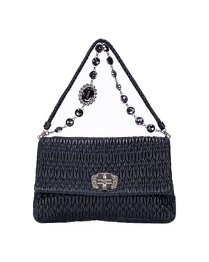 Medium Crystal Chain Flap Clutch   schoudertas