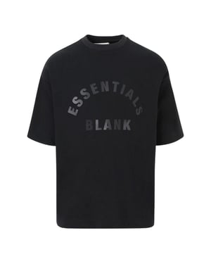 Blank Essentials Heren-T-shirt met ronde hals (Zwart)