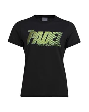 Head Dames/Dames Padel Bedrukt Sport T-shirt (Zwart)