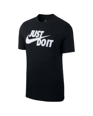 Nike Heren Just Do It Swoosh T-shirt (Zwart/Wit)