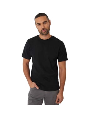 Threadbare Heren-T-shirt met ottoman-print (Zwart)