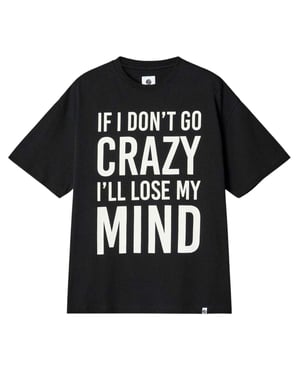 Pretty Green Heren If I Don't Go Crazy Belettering Regular T-Shirt (Zwart)