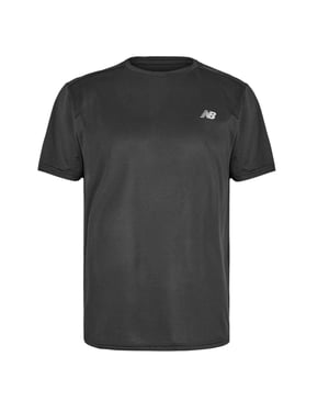 New Balance Effen T-shirt voor heren, normale pasvorm (Zwart)