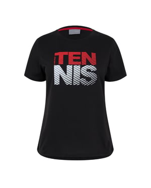 Head Dames/Dames Club Lisa Crew Hals T-shirt (Zwart)