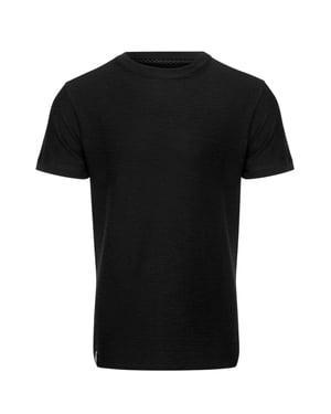 Threadbare Falkland-T-shirt van gebreid materiaal voor heren (Zwart)