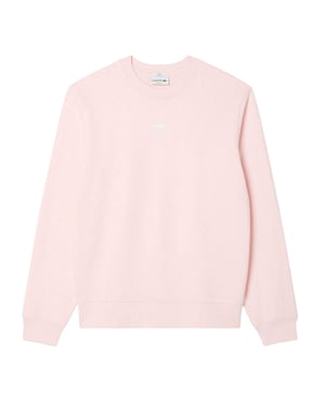 Lacoste Unisex fleece-sweatshirt met logo voor volwassenen (Roze)
