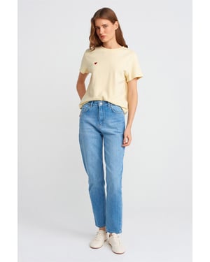 Hoge taille Rechte pijp Moeder Jeans