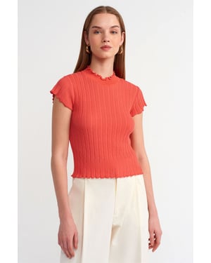 Slim Fit Geribbelde Halve Coltrui