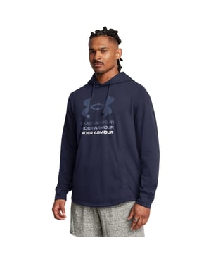 Under Armour Heren Rival Terry Grafische Hoodie (Blauw)
